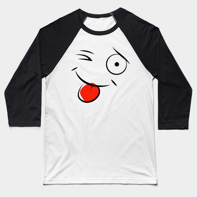 smiley face Baseball T-Shirt by KyrgyzstanShop